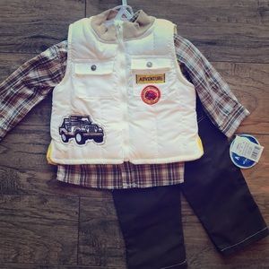 Adventure Vest, Shirt, and pant set! 18 months